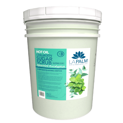 La Palm Hot Oil Sugar Scrub – Spearmint Eucalyptus - EMOI SUPPLY