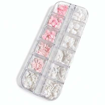 Manicrown 3D Flower Nail Art Set — 12 Compartments - Emoi Supply