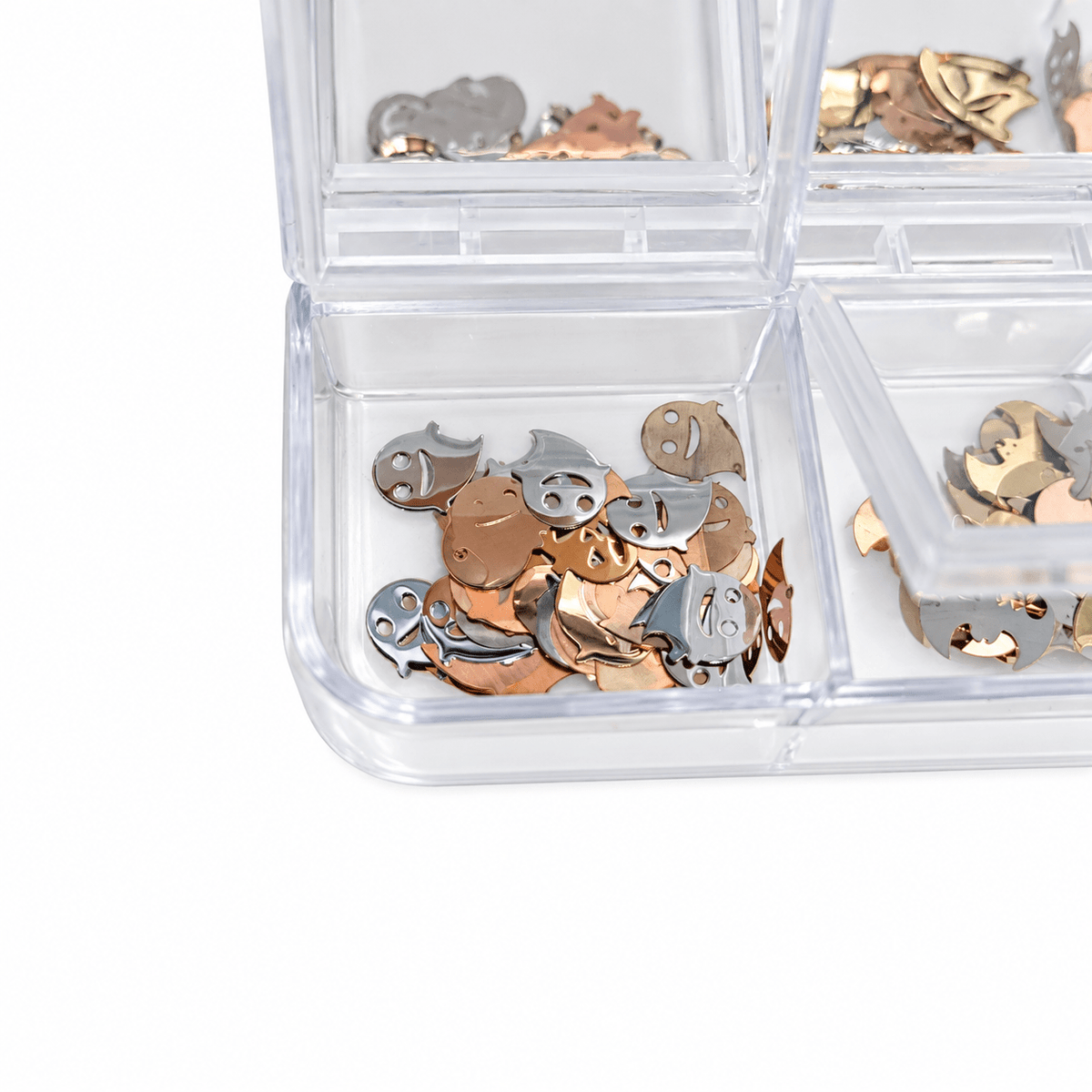 Manicrown Halloween Nail Glitter &amp; Sequin Set — 6 Compartments - Emoi Supply