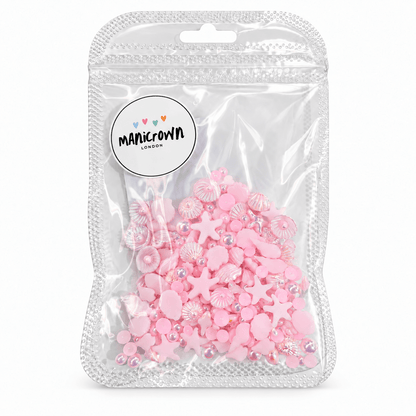 Manicrown Mini Resin Starfish &amp; Shell Nail Art Decorations — 200pcs - Emoi Supply