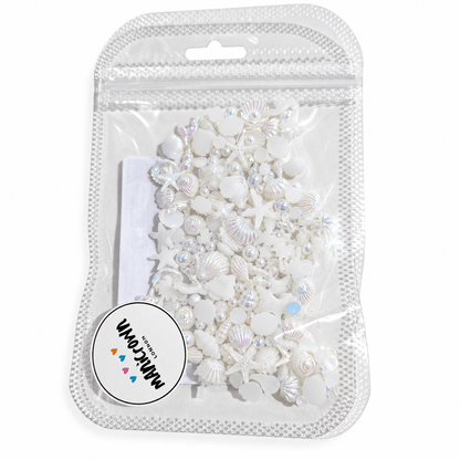 Manicrown Mini Resin Starfish &amp; Shell Nail Art Decorations — 200pcs - Emoi Supply