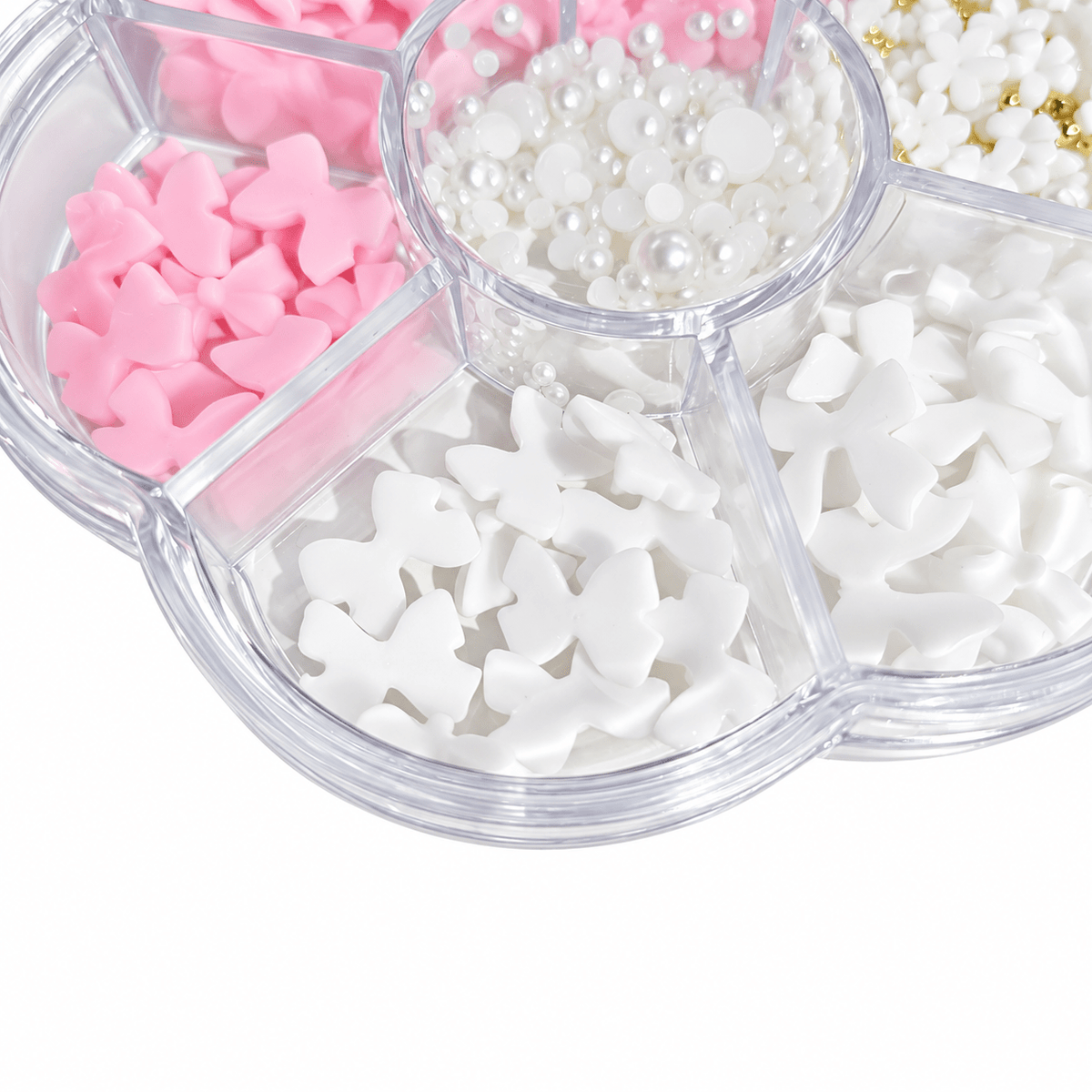 Manicrown Pink Bow, Pearl &amp; Flower Nail Art Kit - Emoi Supply
