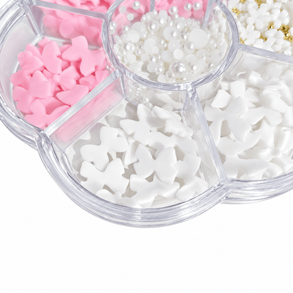 Manicrown Pink Bow, Pearl &amp; Flower Nail Art Kit - Emoi Supply