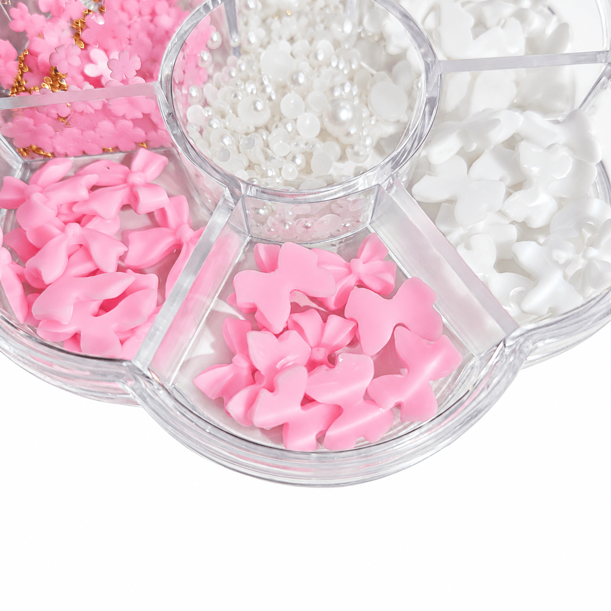 Manicrown Pink Bow, Pearl &amp; Flower Nail Art Kit - Emoi Supply