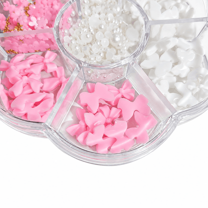 Manicrown Pink Bow, Pearl &amp; Flower Nail Art Kit - Emoi Supply