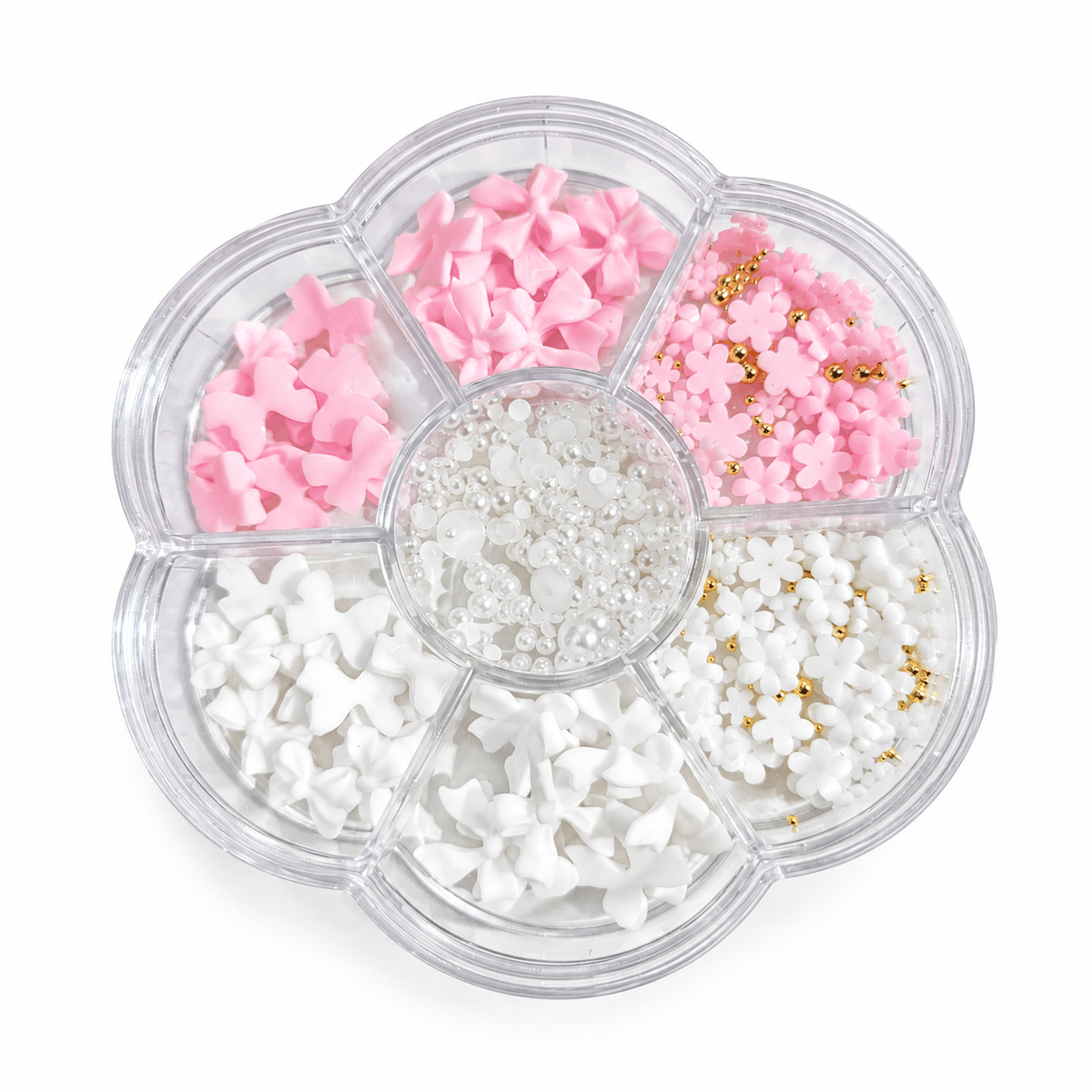 Manicrown Pink Bow, Pearl &amp; Flower Nail Art Kit - Emoi Supply
