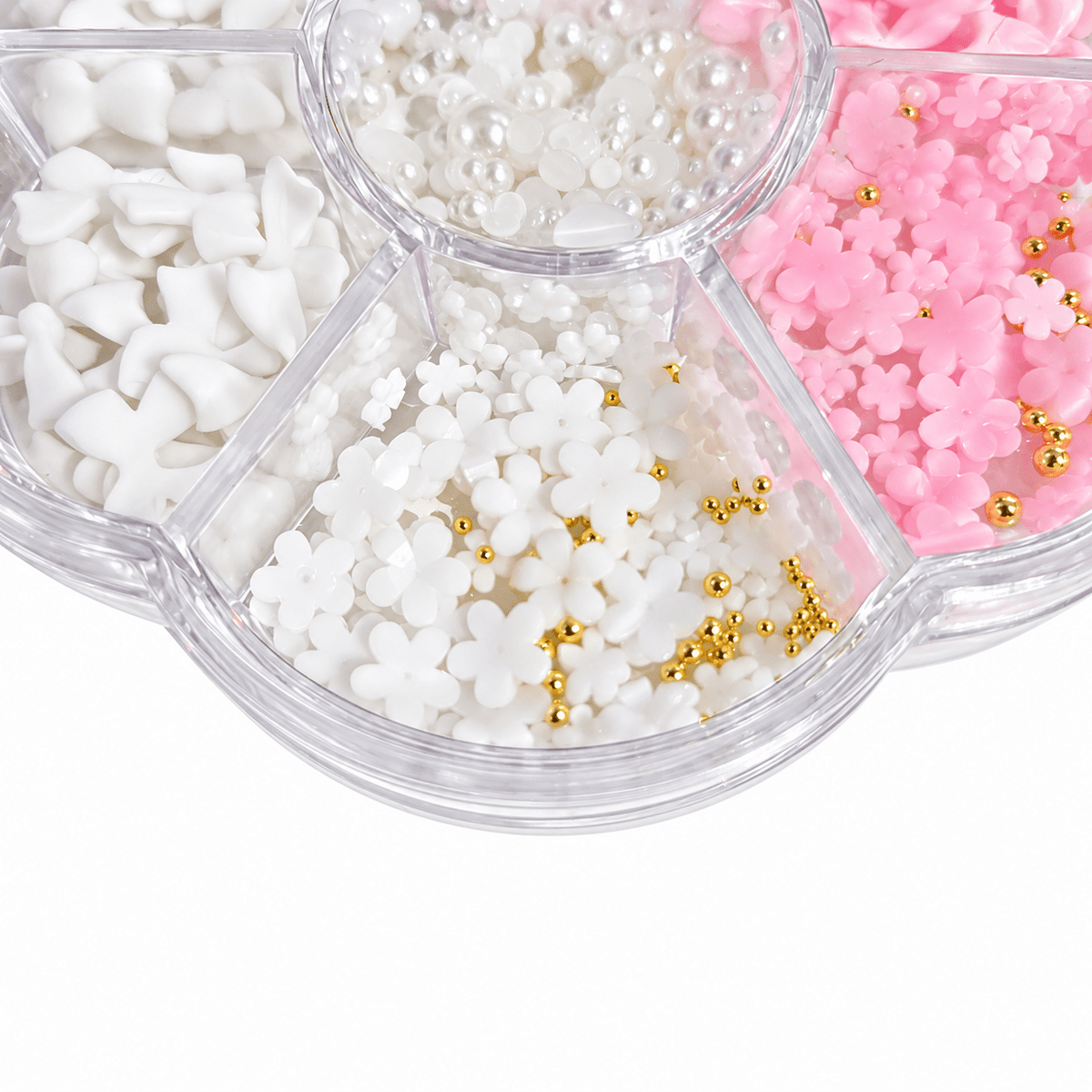 Manicrown Pink Bow, Pearl &amp; Flower Nail Art Kit - Emoi Supply