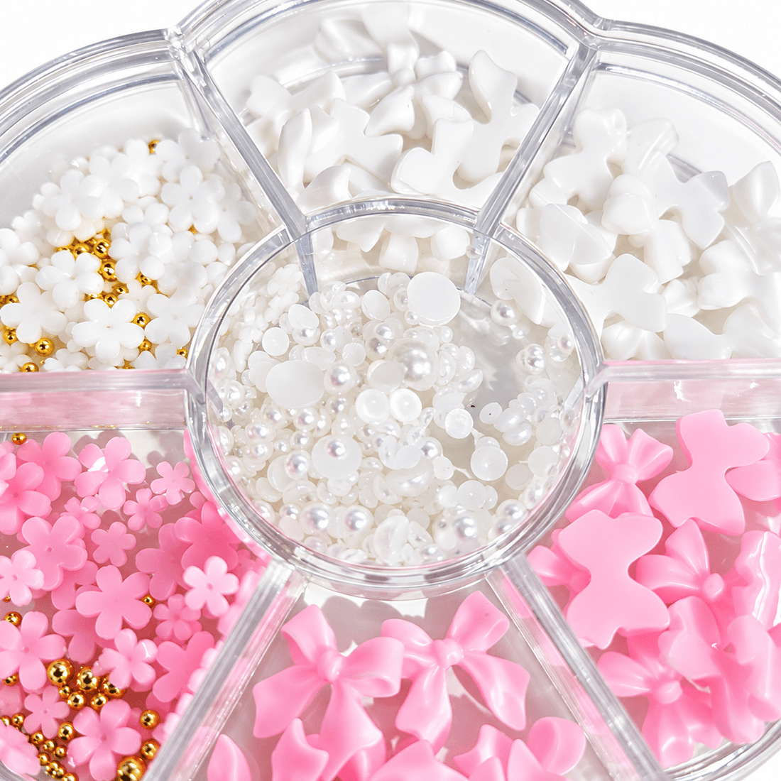 Manicrown Pink Bow, Pearl &amp; Flower Nail Art Kit - Emoi Supply