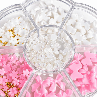Manicrown Pink Bow, Pearl &amp; Flower Nail Art Kit - Emoi Supply
