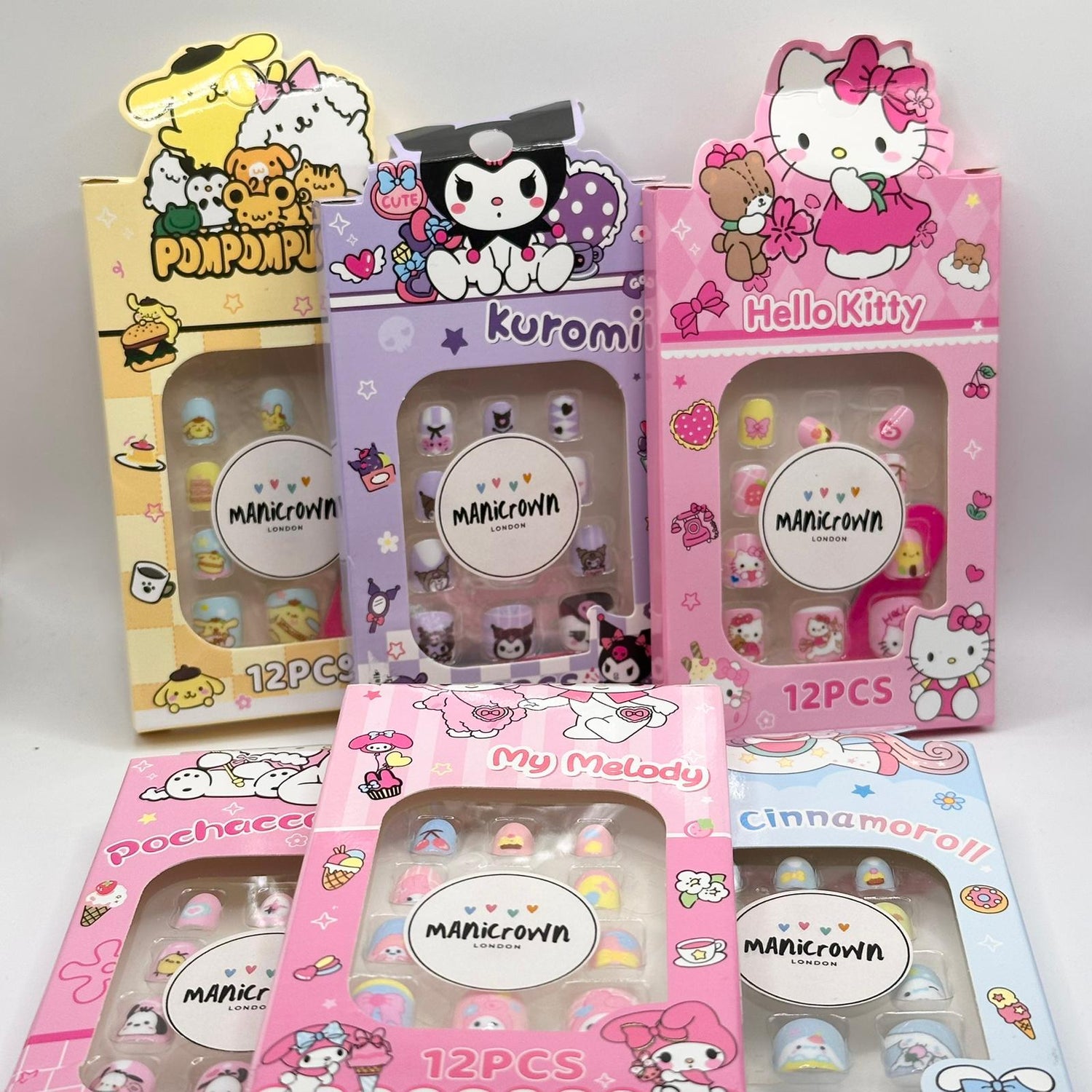Manicrown Press - On Nail Tips for Kids (12pcs) - Emoi Supply