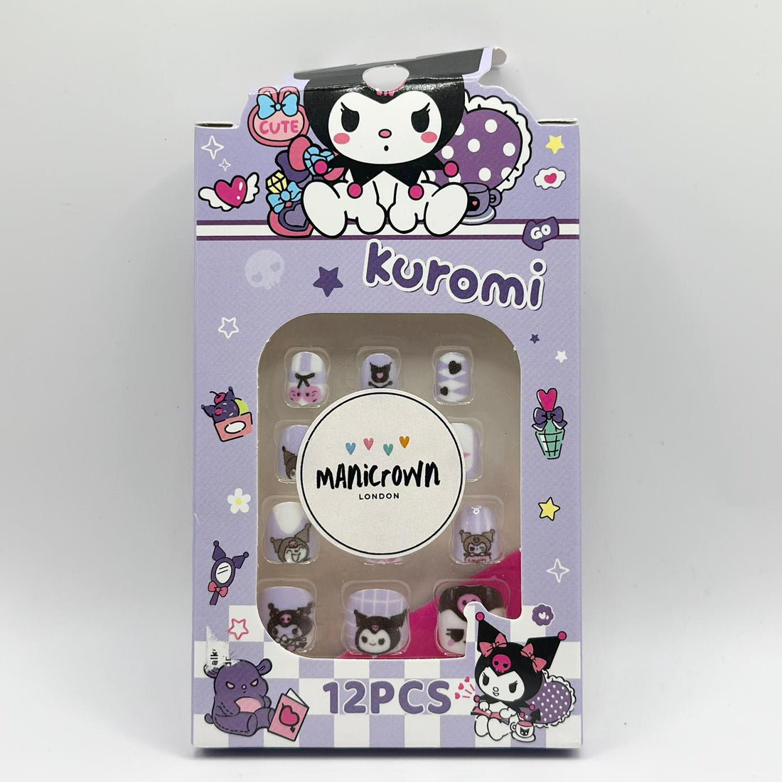 Manicrown Press - On Nail Tips for Kids (12pcs) - Emoi Supply
