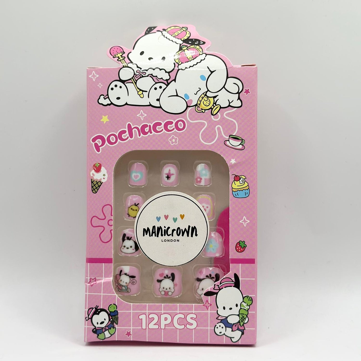 Manicrown Press - On Nail Tips for Kids (12pcs) - Emoi Supply