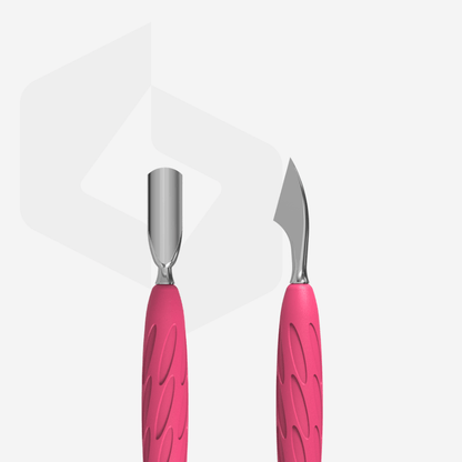 Manicure Pusher Gummy – UNIQ 10 TYPE 3 (Rounded Narrow Pusher + Cleaner / Hatchet) by Staleks - EMOI SUPPLY