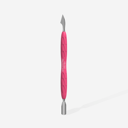 Manicure Pusher Gummy – UNIQ 10 TYPE 3 (Rounded Narrow Pusher + Cleaner / Hatchet) by Staleks - EMOI SUPPLY