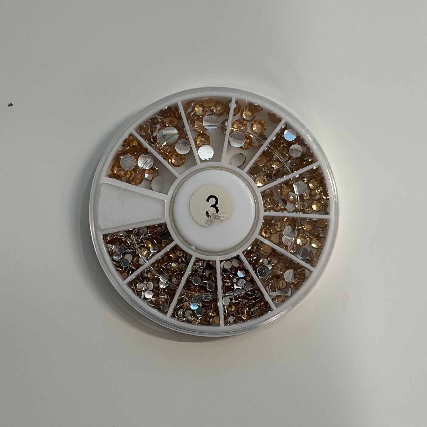 Nail Art Decoration Wheel - Charms and Rhinestones (12 Grids) - EMOI SUPPLY