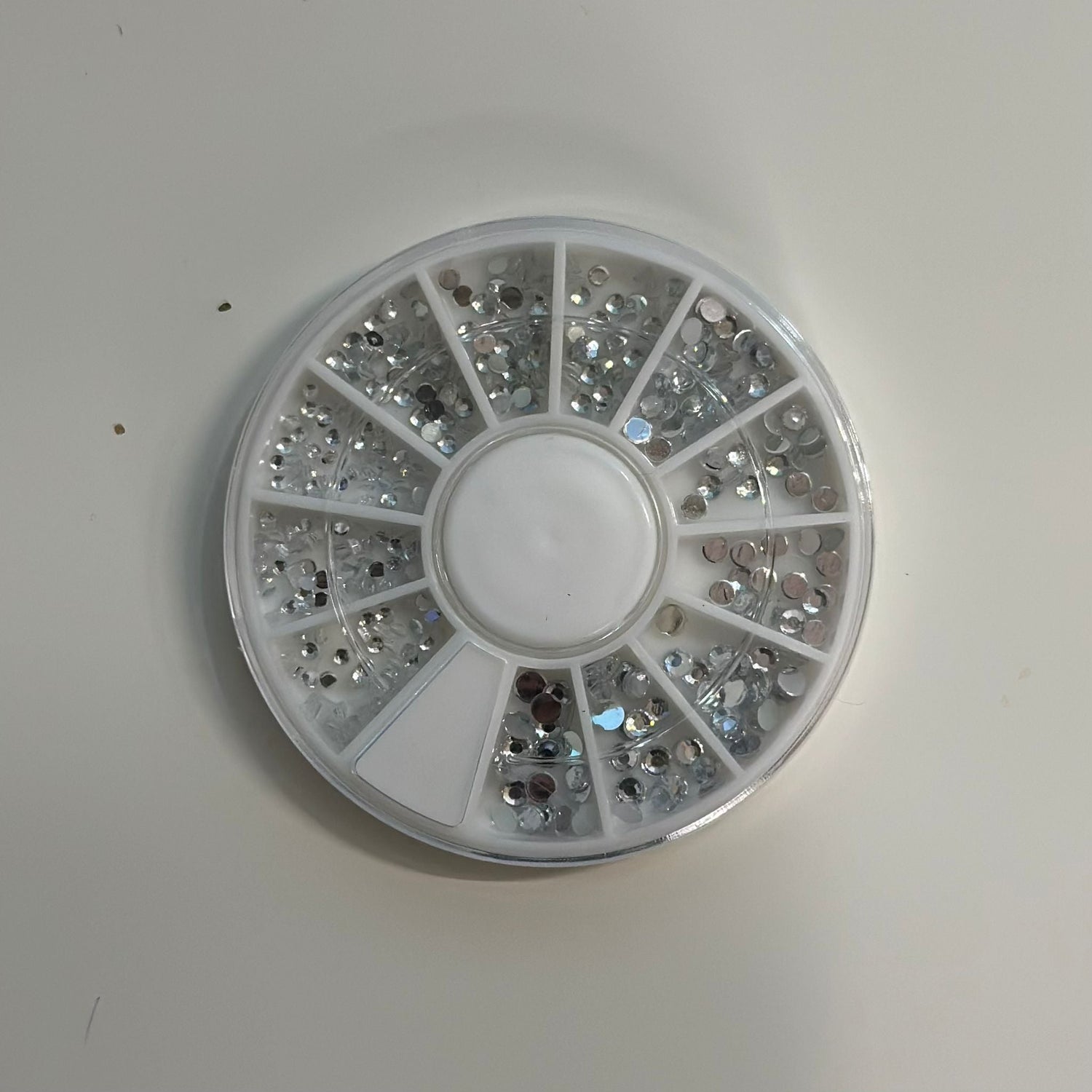 Nail Art Decoration Wheel - Charms and Rhinestones (12 Grids) - EMOI SUPPLY