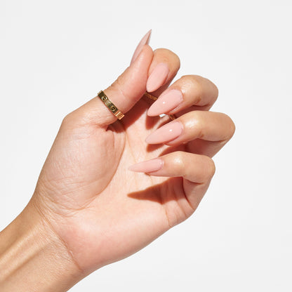 Notpolish Solo Gel SO315 Desnuda peachy nude gel polish shown on nails