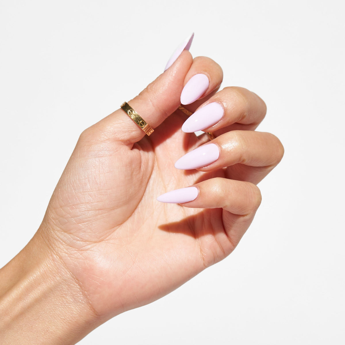 Notpolish Solo Gel SO323 April 30th pastel lilac gel polish shown on nails