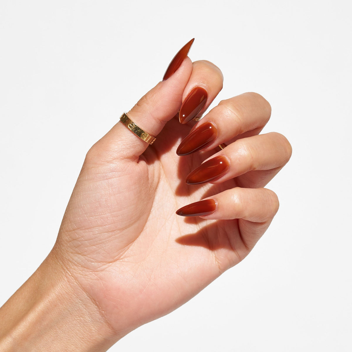 Notpolish Solo Gel SO332 Decadent mahogany gel polish shown on nails