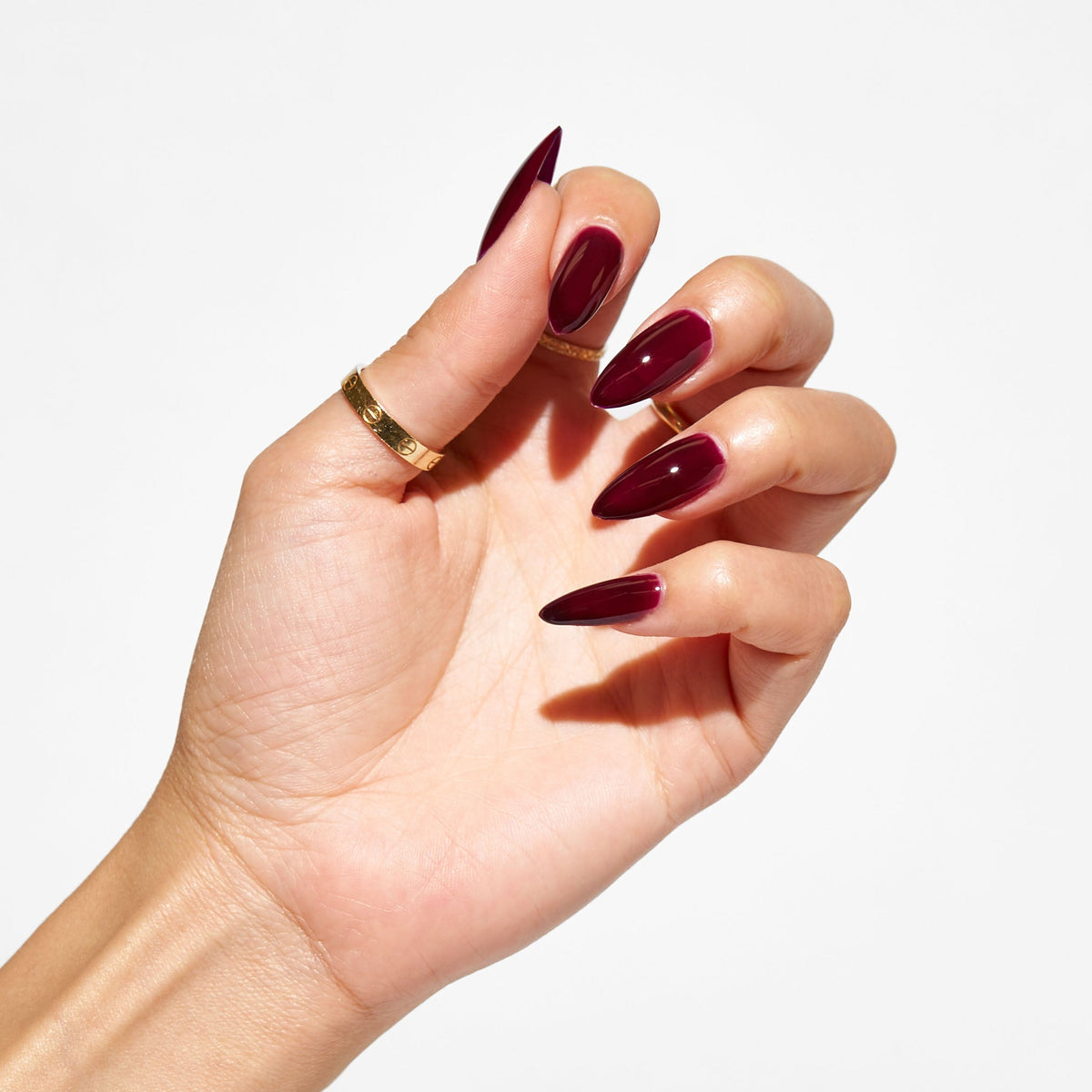 Notpolish Solo Gel SO339 Glamberry burgundy gel polish shown on nails