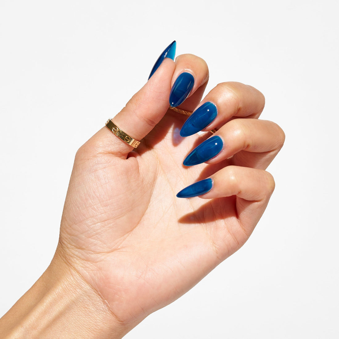 Notpolish Solo Gel SO343 Navy Night navy blue gel polish shown on nails