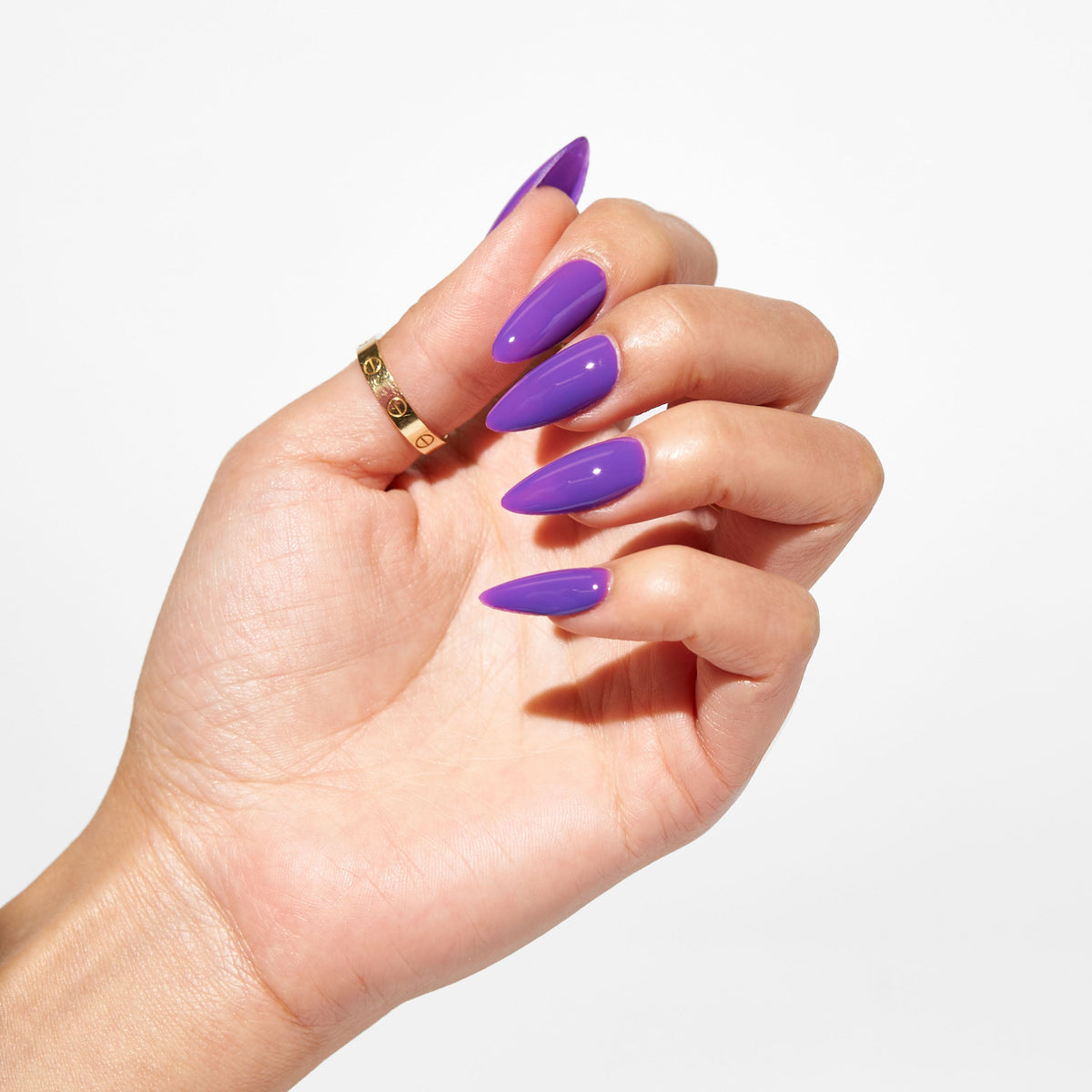 Notpolish Solo Gel SO348 Berry Spell violet purple gel polish shown on nails
