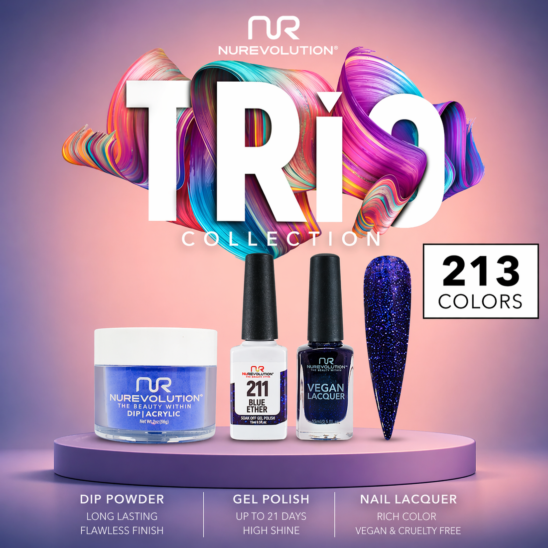 NuRevolution Trio Collection 213 Colours - Emoi Supply