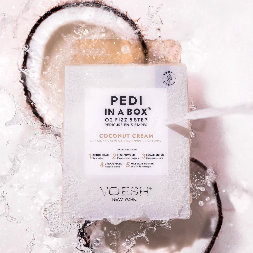 Pedi in a Box O2 Fizz 5 Step – Coconut Cream - EMOI SUPPLY