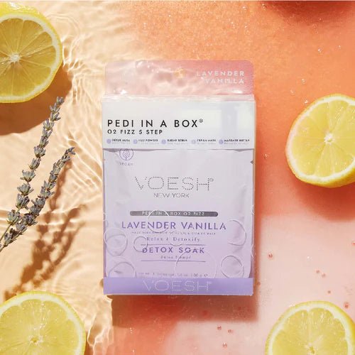 Pedi in a Box O2 Fizz 5 Step – Lavender Vanilla - EMOI SUPPLY