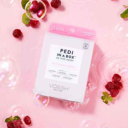 Pedi in a Box O2 Fizz 5 Step – Raspberry Sorbet - EMOI SUPPLY