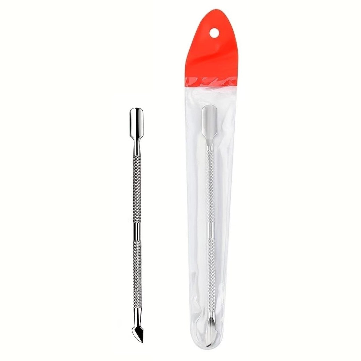 Steel Nail Cleaning Cuticle Pusher (12cm) - Emoi Supply
