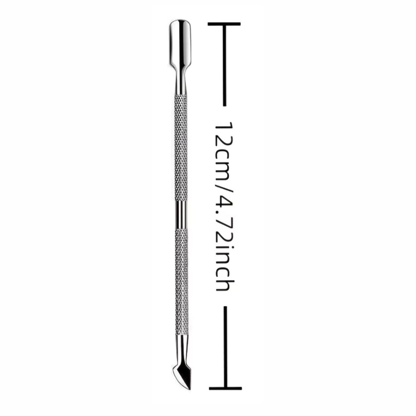 Steel Nail Cleaning Cuticle Pusher (12cm) - Emoi Supply