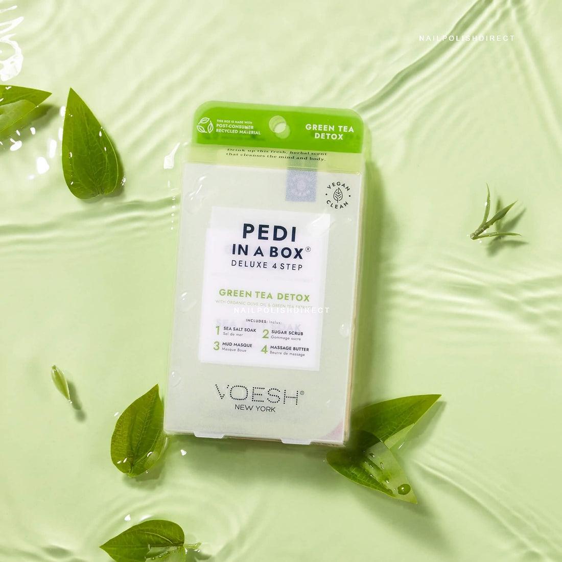 Voesh Pedi in a Box Deluxe 4 Step - Green Tea Detox - EMOI SUPPLY
