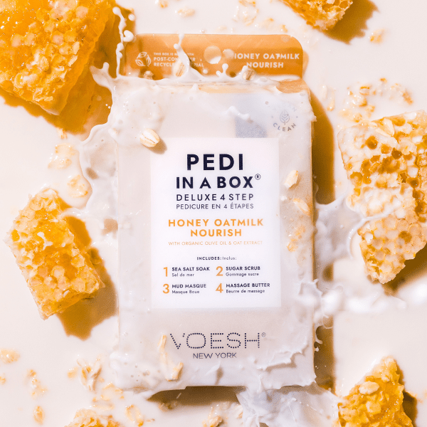 Voesh Pedi in a Box Deluxe 4 Step - Honey Oatmilk Nourish - EMOI SUPPLY