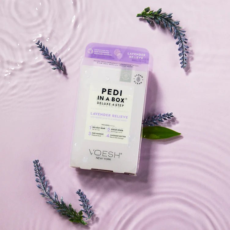 Voesh Pedi in a Box Deluxe 4 Step - Lavender Relieve - EMOI SUPPLY