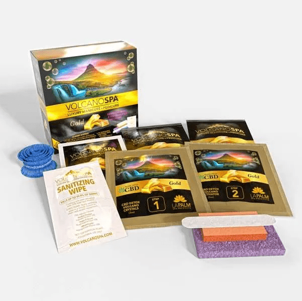 VolcanoSpa 10 Step Pedicure Kit Gold - EMOI SUPPLY