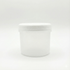 White Round Plastic Container Jar - EMOI SUPPLY