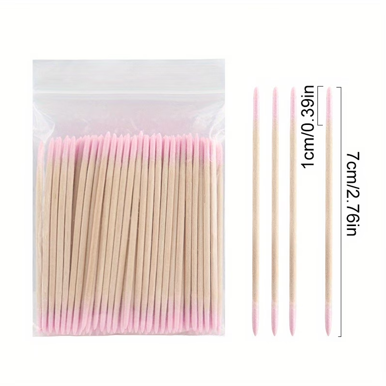 Professional Double Head Nail Art Wood Swabs (100pcs)