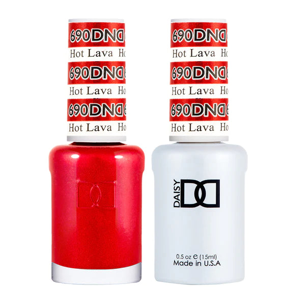 DND Duo Gel &amp; Nail Polish Set – Hot Lava (690)
