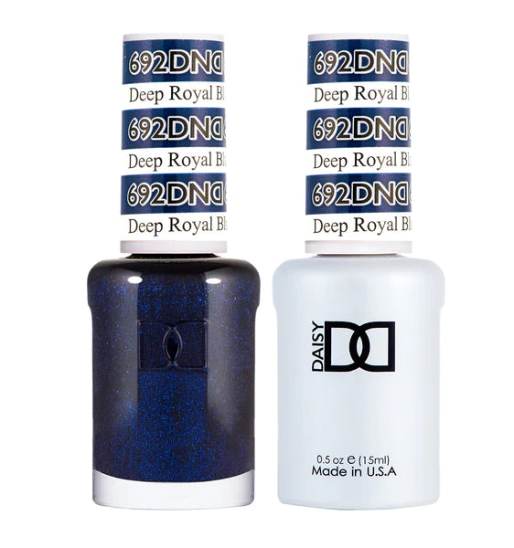 DND Duo Gel &amp; Nail Polish Set – Deep Royal Blue (692)