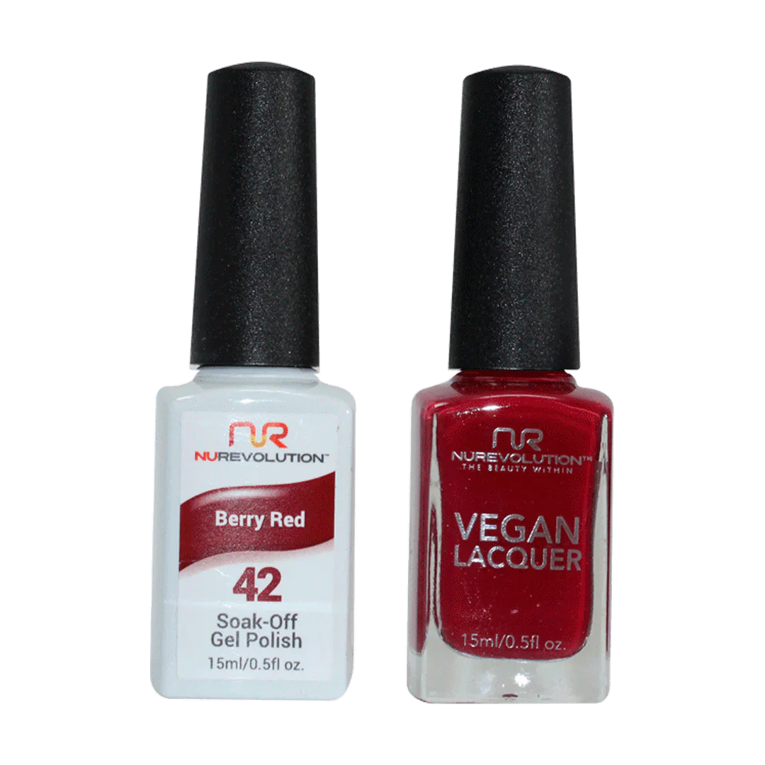 NuRevolution Trio Duo Gel &amp; Lacquer 042 Berry Red