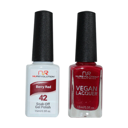 NuRevolution Trio Duo Gel &amp; Lacquer 042 Berry Red