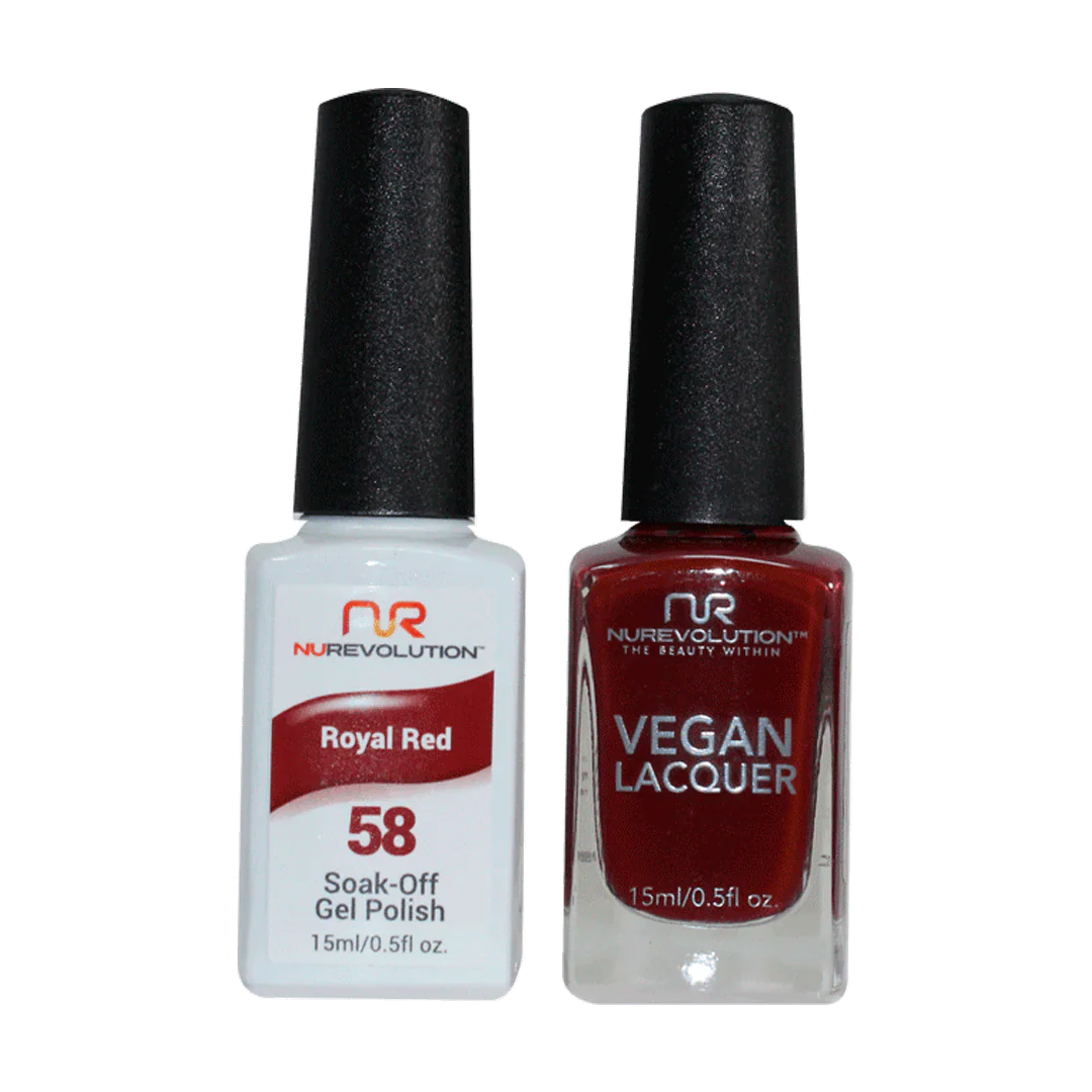 NuRevolution Trio Duo Gel &amp; Lacquer 058 Royal Red