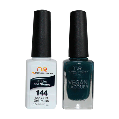 NuRevolution Trio Duo Gel &amp; Lacquer 144 Sticks and Stones
