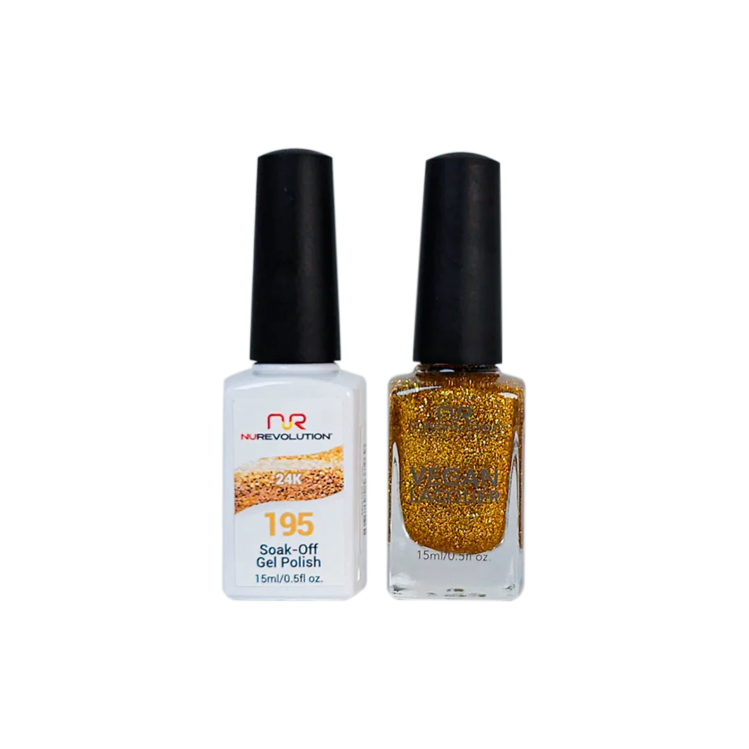 NuRevolution Trio Duo Gel &amp; Lacquer 195 24K