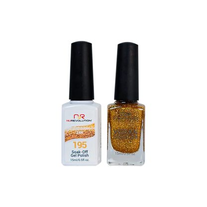 NuRevolution Trio Duo Gel &amp; Lacquer 195 24K