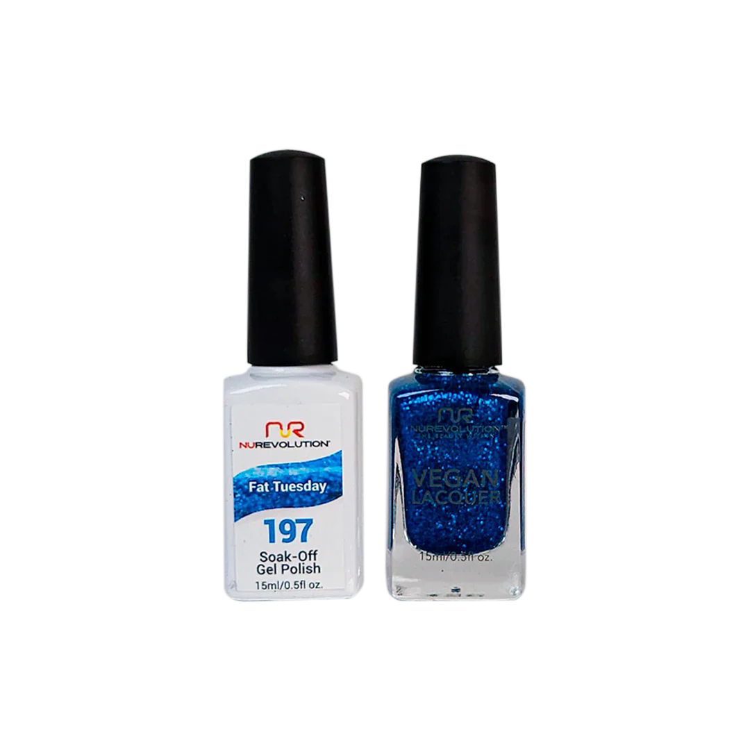 NuRevolution Trio Duo Gel &amp; Lacquer 197 Fat Tuesday