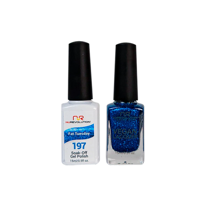 NuRevolution Trio Duo Gel &amp; Lacquer 197 Fat Tuesday