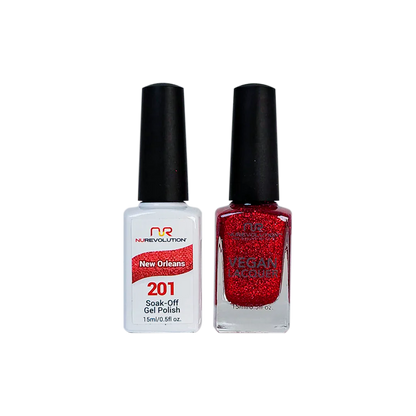 NuRevolution Trio Duo Gel &amp; Lacquer 201 New Orleans
