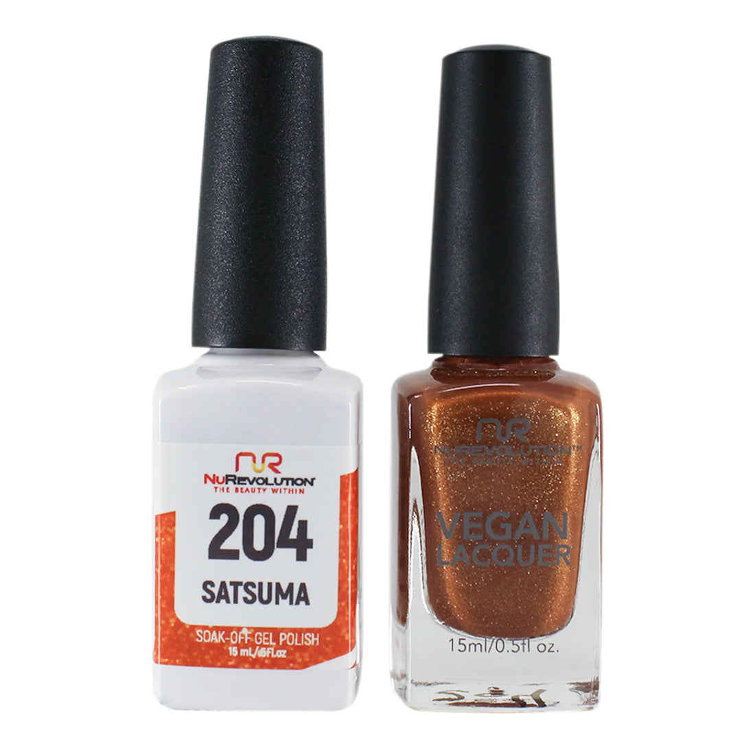 NuRevolution Trio Duo Gel &amp; Lacquer 204 Satsuma
